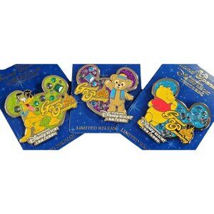 Disney Duffy Pluto Trading Pin Pooh Shanghai Resort Brooch Lapel Pin Jewelry Pin